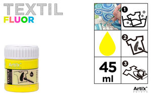 PINTURA TEXTIL AMARILLO NEÓN 45 ML