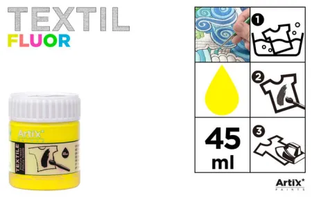 Pintura Textil Amarillo Neón 45 Ml