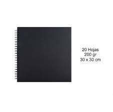 ALBUM SCRAP NEGRO 30X30CM 20H. NEGRO PD140-03