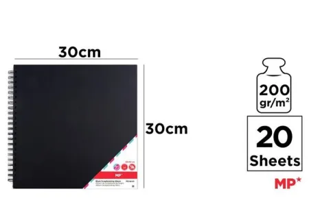 Album Scrap Negro 30X30Cm 20H. Negro Pd140-03