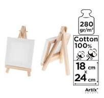 LIENZO + CABALLETE ARTIX 18X24CM 280GR ALGODON