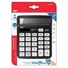CALCULADORA MP PE028 SOLAR PILAS NEGRO