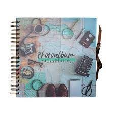 SCRAPBOOK ALBUM FOTO 26 X 26 CM 40 PGS VINTAGE TRAVEL