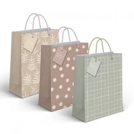Bolsa Papel 18X10X23 Decorada Colores Surtidos