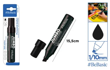 Marcador Permanente Negro Bebasic