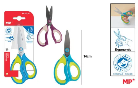 Tijera Escolar 14 cm Blíster.