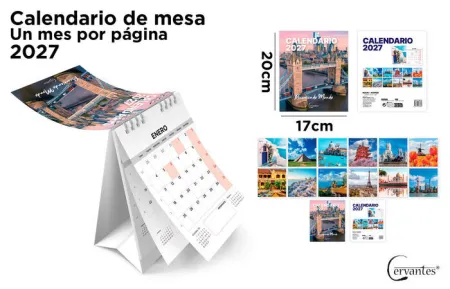 Calendario de Mesa 17 X 20 cm 2027.