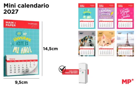Mini Calendario con Imán 2027