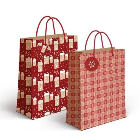 Bolsa Papel Kraft Navidad