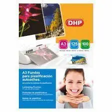 Funda Plastificacion A3 303X426Mm 125 Micras 100Ud Brillo Dhp