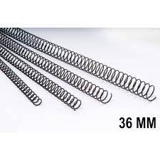 ESPIRAL METALICA 5:1 36MM NEGRA 50UD