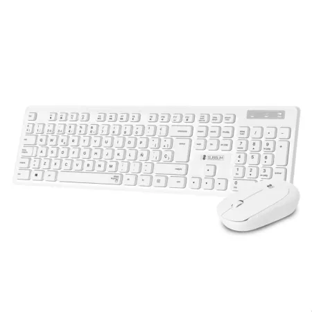 Teclado y Raton Inalambrico Subblim Slim Blanco