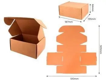 Caja Carton Automontables 187X137X84 cm Kraft