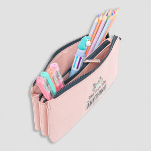 TRIPLE PENCIL CASE UNICORN - YOU CAN DO ANYTHING