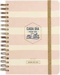 AGENDA WONDER 2023-2024 DIARIA ROSA - CADA DIA PUEDE SER MI DIA