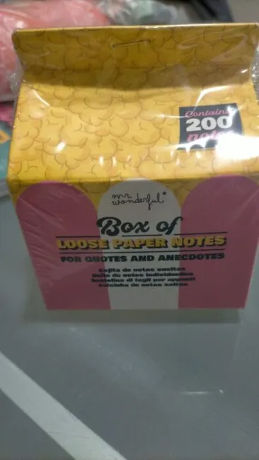 Box Of Loose Paper Notes For Quotes And Anecdotes