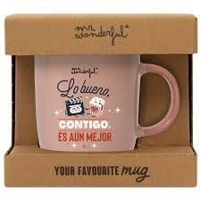 TAZA LO BUENO  CONTIGO ES AUN MEJOR
