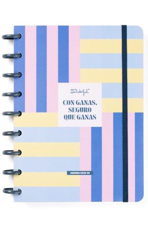 AGENDA WONDER 2025-26 SEMANAL - CON GANAS, SEGURO QUE GANAS