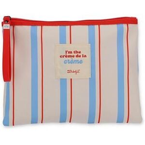 NECESER BAG BLUE, RED AND BEIGE STRIPES I`M TEHE CREME DE LA CREME