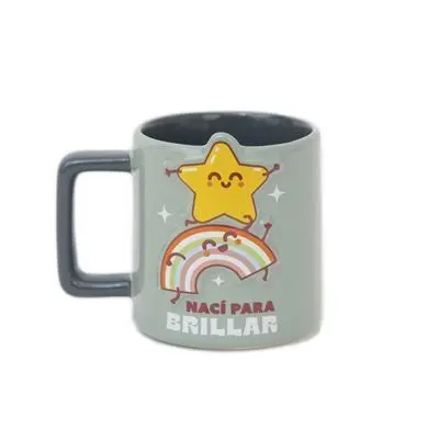 Taza 3D Estrella y Arcoiris - Naci para Brillar Mr Wonderfull