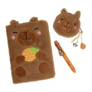 SET OF A5 NOTEBOOK+PURSE+ERASABLE PEN CAPYBARA