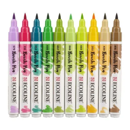 Rotulador Brushpenset Botanico 10 Colores Punta Pincel Acuarelable