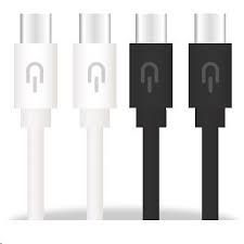 CABLE PLUGYU USB C+USB C CARGA RAPIDA NEGRO/BLANCO