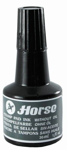 FRASCO TINTA TAMPON SELLAR HORSE 30ML NEGRA