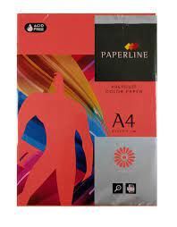 PAPEL A4 PAPERLINE 80GR 500H ROJO