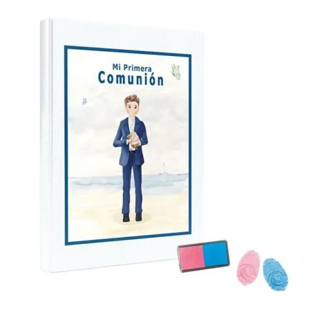 Libro Comunion Huellas Niño Playa 29X24 cm 44 Paginas Color