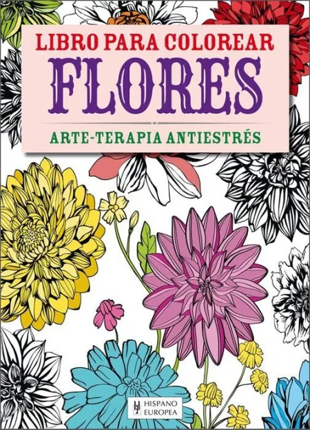 Flores Arte Terapia Antiestres Libro para Colorea