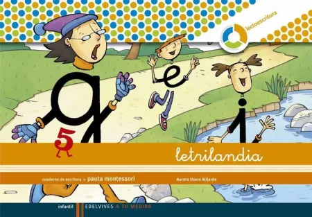 Letrilandia Lectoescritura Cuaderno 5 de Escritura (Pauta Montessori)