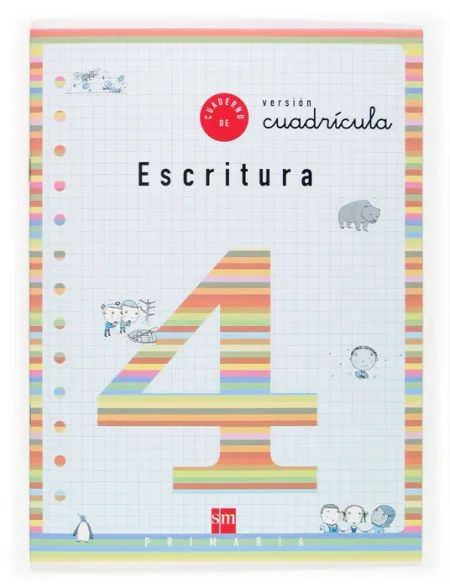 Cuad. Escritura 4 V. cuadricula Sm