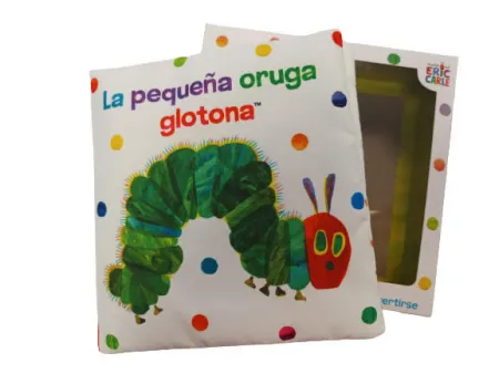 Pequeña Oruga Glotona,. Libro de Tela para Abrazar