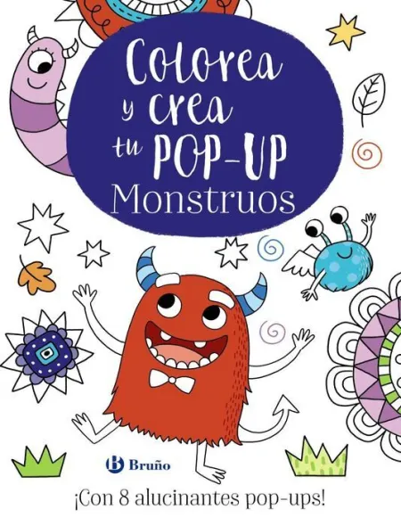 Colorea y Crea tu Pop-Up Monstruos