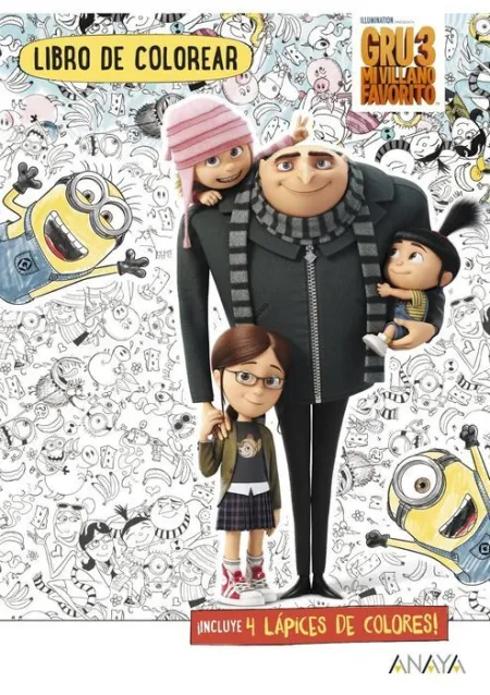 Libro de Colorear Gru 3 mi Villano Favorito