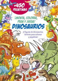 Monta Colorea Pega y Juega Dinosaurios