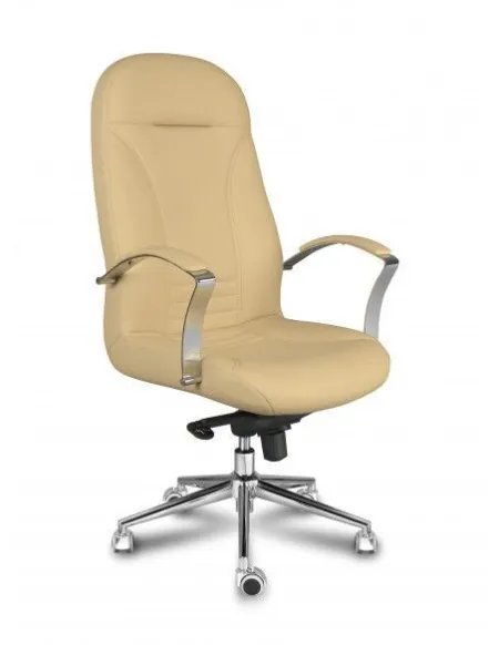 Sillon Dylan Resp. alto Brz+Base+Rueda Cromados Nappel 018 Verde