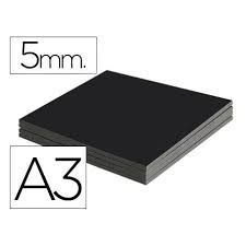 CARTON PLUMA A3 5MM NEGRO