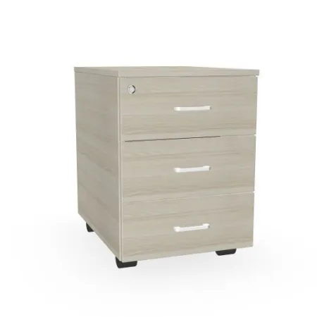 Buck Movil 55X41Cm, Estructura-Frontales Acacia, 3 Cajones, Bandeja Plumier, con Cerradura y Llave J83211