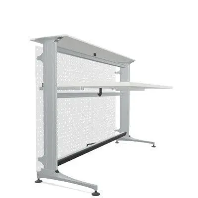 Mostrador Recto150X107 Repisa 332 Aluminizado Frontal-Repisa-Mesa Blanco