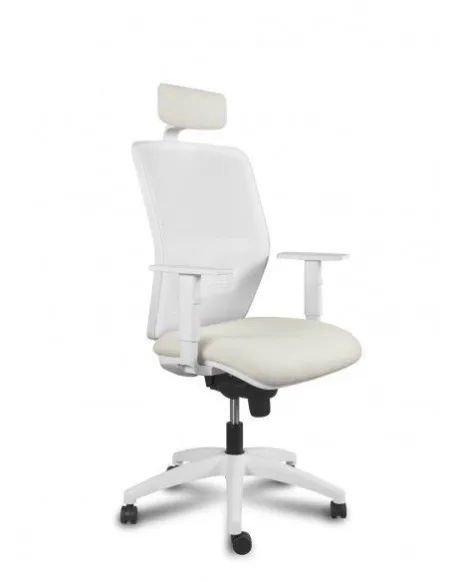 Silla Kerry White Sistema Syncro,Con Cabecero, Brazos 16 (Reg. En Altura) Aran 015 Blanco