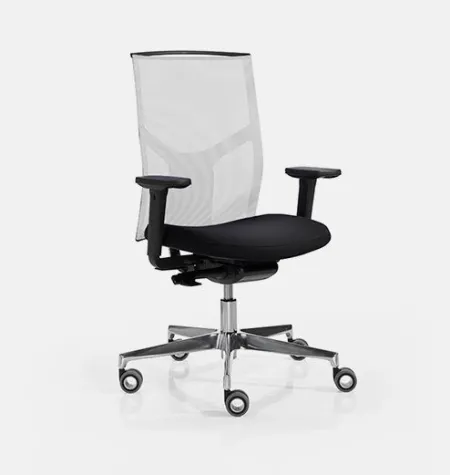 Silla Atika 24H Alta Malla Gris Asiento Gris S2731120122C1 Base Nylon Br/Reg. Ruedas Huecas