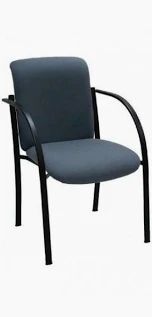 SILLA GUS TUBO NEGRO 4 PATAS TAPIZADO BASIC 9 NEGRO
