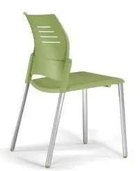 Silla Spacio S/Brazos Verde Estr. aluminizada 4 Patas
