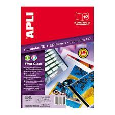 ETIQUETA APLI CARATULA CD 121X121 2H