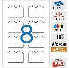 ETIQUETA ADH APLI 10H 8U/H COLGANTES