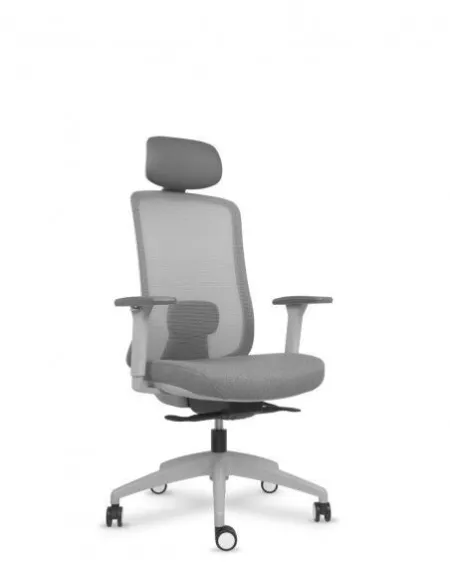 Silla Lando Respald. malla Gris Syncro Auto Cabezal Gris