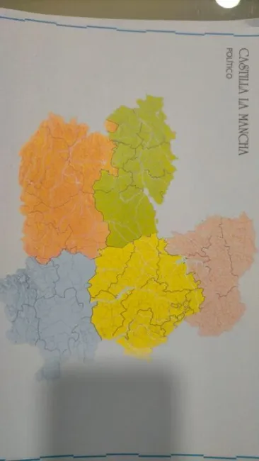 Mapa Mudo Politico Castilla la Mancha ud