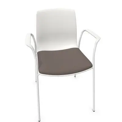 Silla Noom 50, 4 Patas, Carcasa Pp, Brazo Cerrado,Estruct. blanco M925 Step Vison